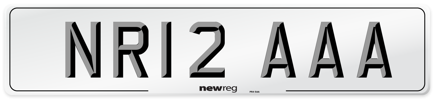 NR12 AAA Number Plate from New Reg